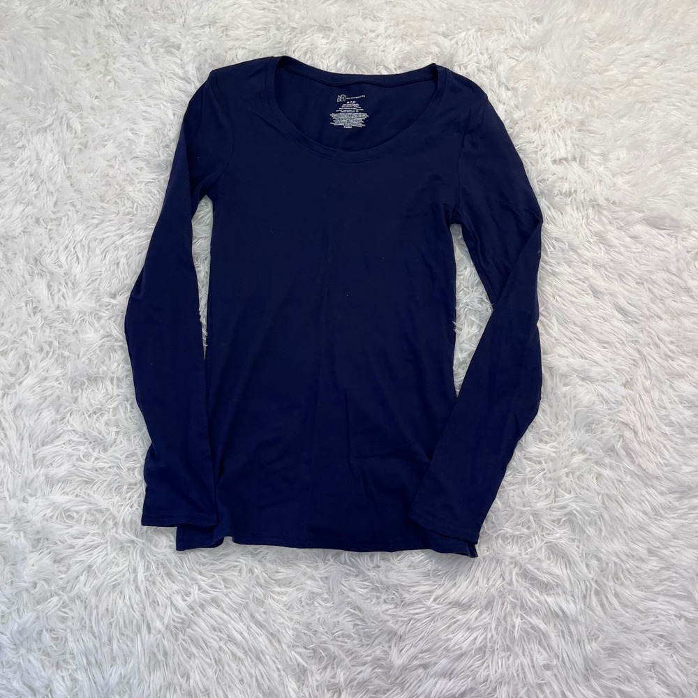 🍟 y2k navy blue long sleeve top medium